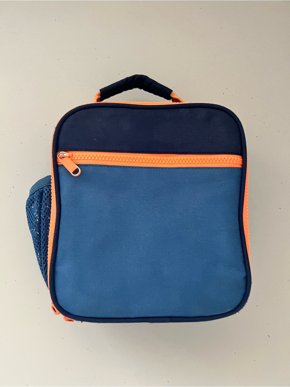 Pottery Barn Kids Lunch Box Navy Blue Orange Insulated Bento School